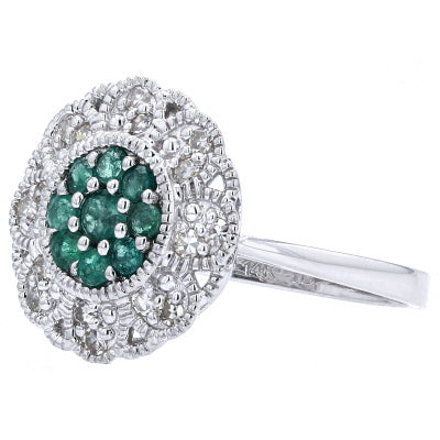 14K Gemstone Flower Cocktail Ring<p><strong>More Colors Available</p></strong>