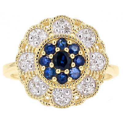 14K Gemstone Flower Cocktail Ring<p><strong>More Colors Available</p></strong>