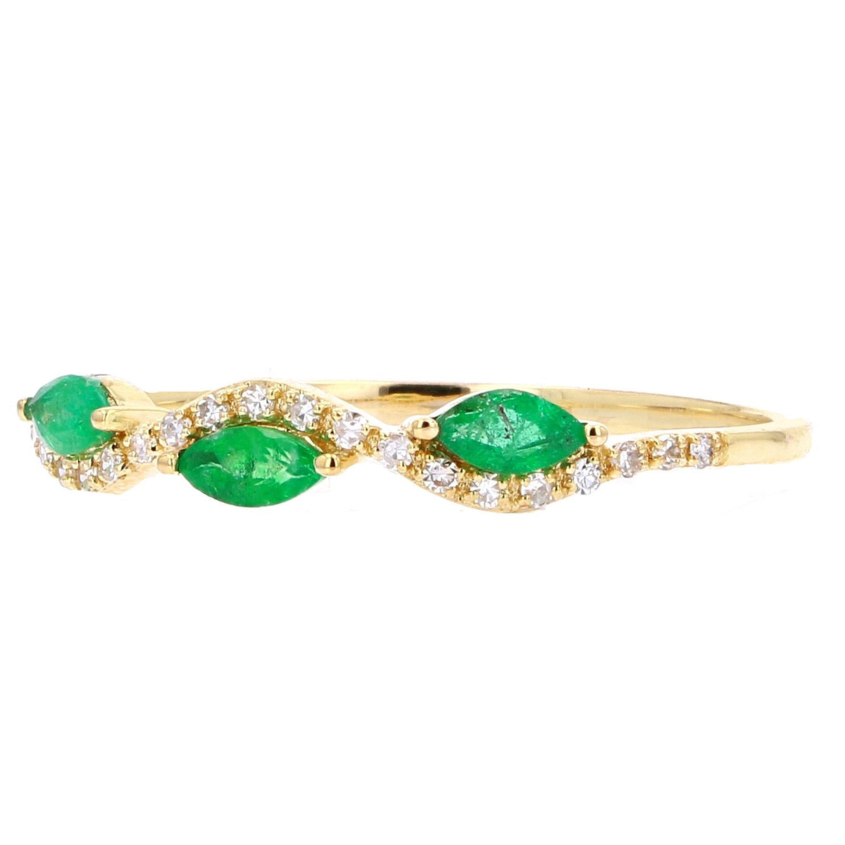 14K Three Stone Gemstone Band<p><strong>More Colors Available</p></strong>
