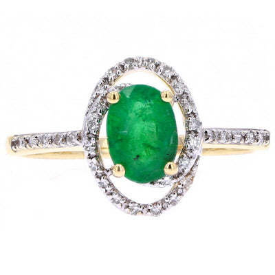 14K Oval Gemstone Center Ring<p><strong>More Colors Available</p></strong>
