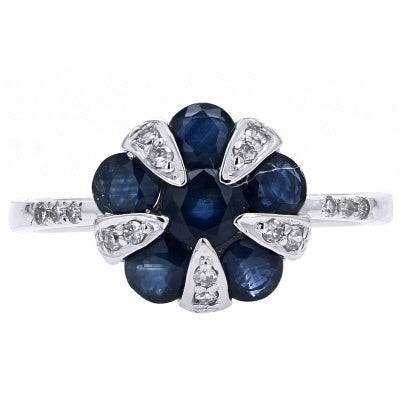 14K Gemstone Flower Cocktail Ring<p><strong>More Colors Available</p></strong>