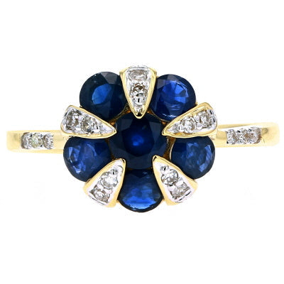 14K Gemstone Flower Cocktail Ring<p><strong>More Colors Available</p></strong>