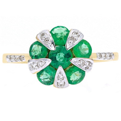 14K Gemstone Flower Cocktail Ring<p><strong>More Colors Available</p></strong>