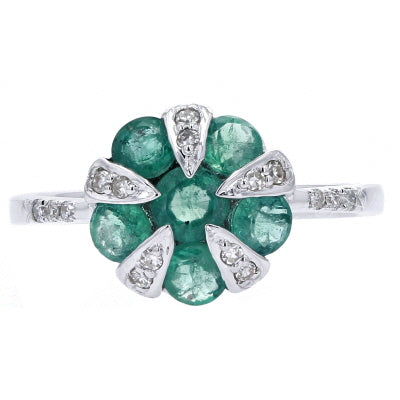14K Gemstone Flower Cocktail Ring<p><strong>More Colors Available</p></strong>