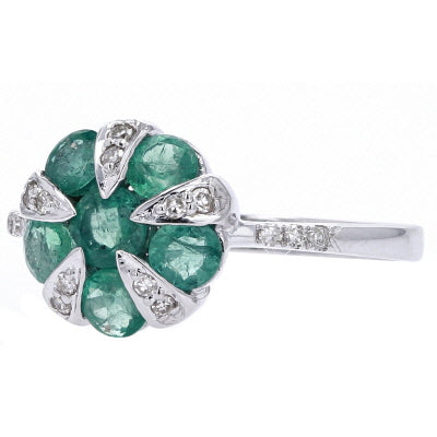 14K Gemstone Flower Cocktail Ring<p><strong>More Colors Available</p></strong>