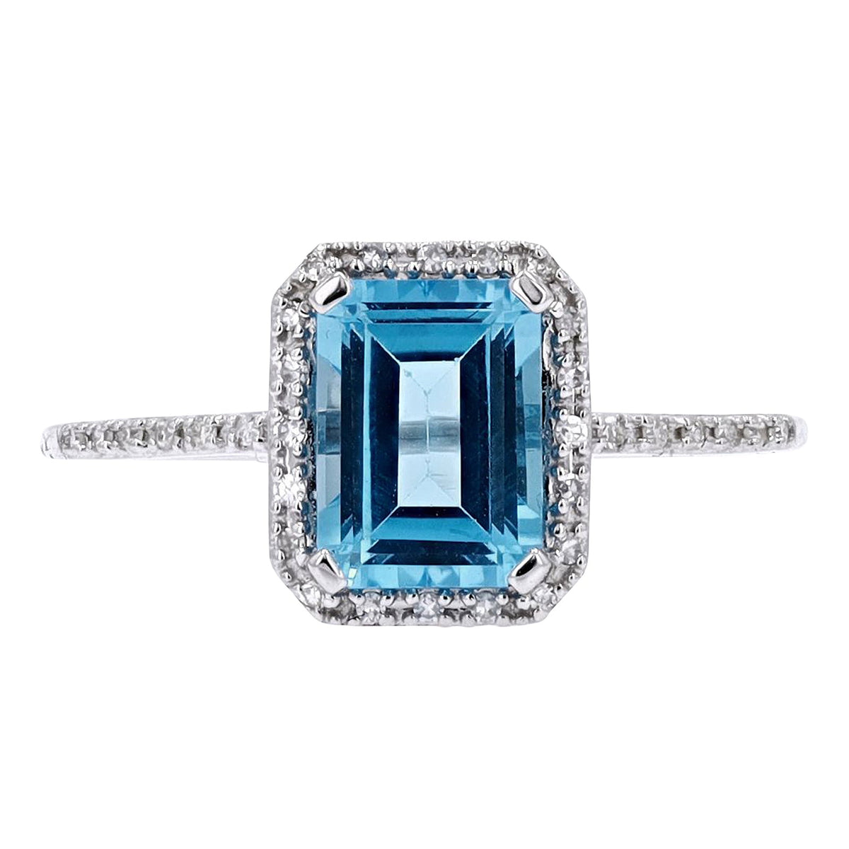 14K Gemstone Center Halo Ring<p><strong>More Colors Available</p></strong>