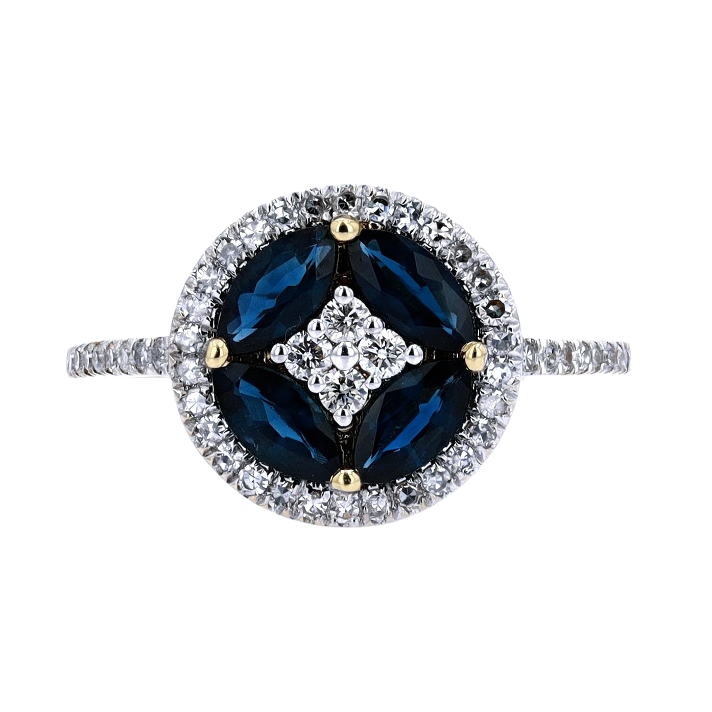 14K Gemstone Halo Ring<p><strong>More Colors Available</p></strong>