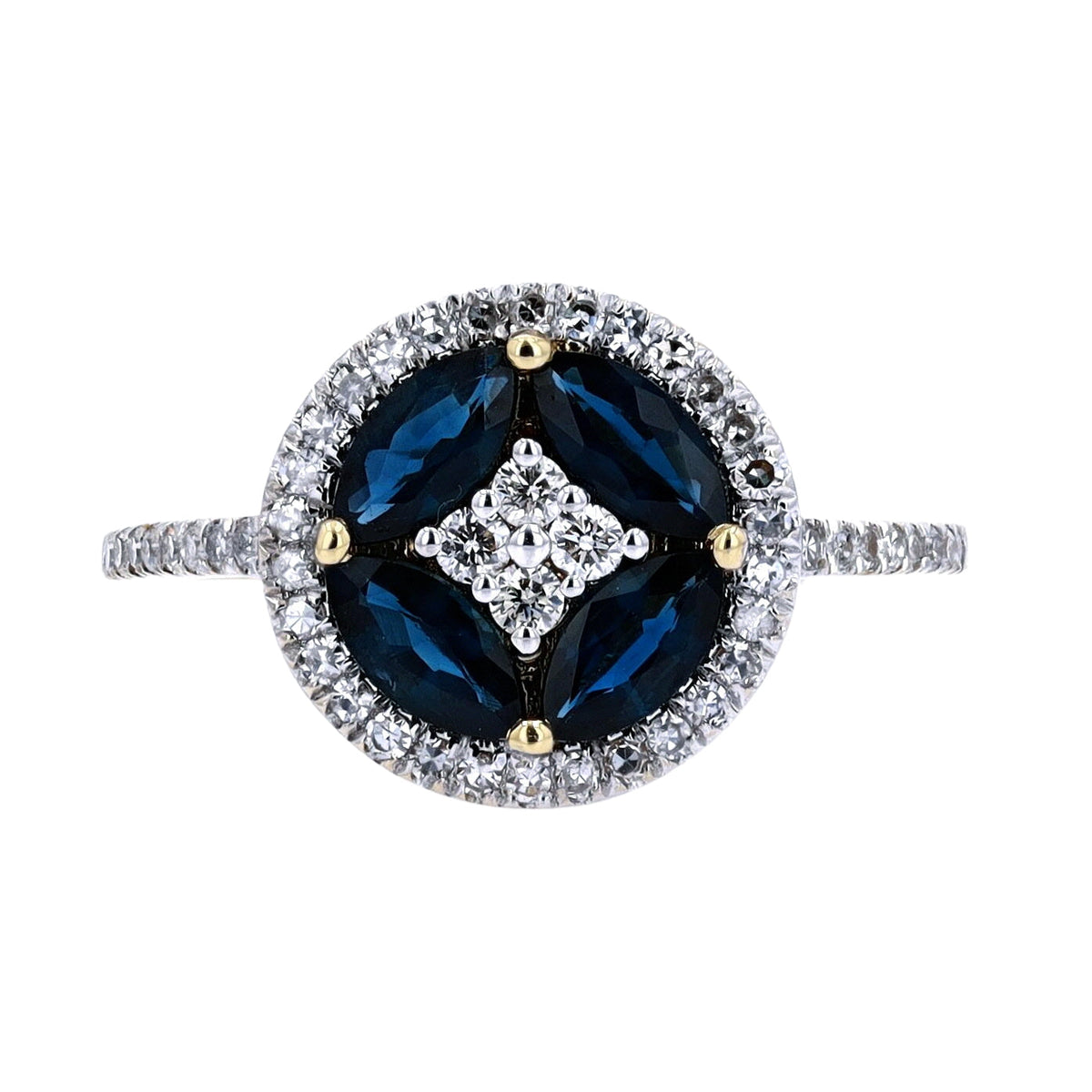 14K Gemstone Halo Ring<p><strong>More Colors Available</p></strong>