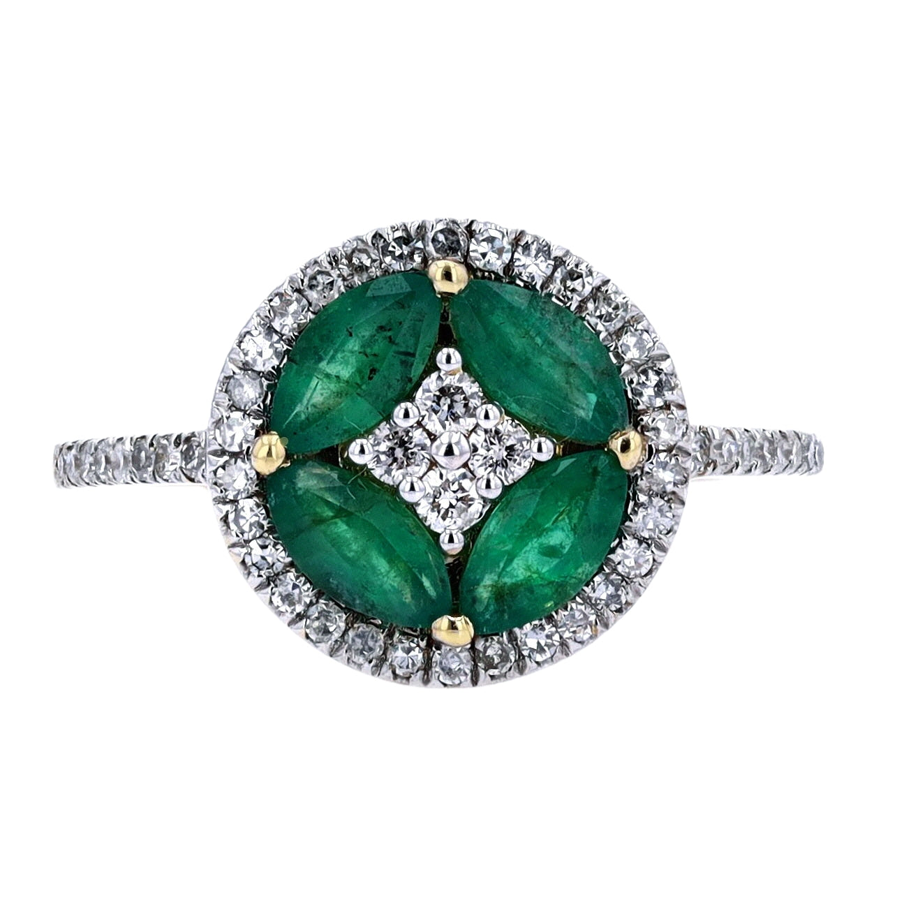 14K Gemstone Halo Ring<p><strong>More Colors Available</p></strong>