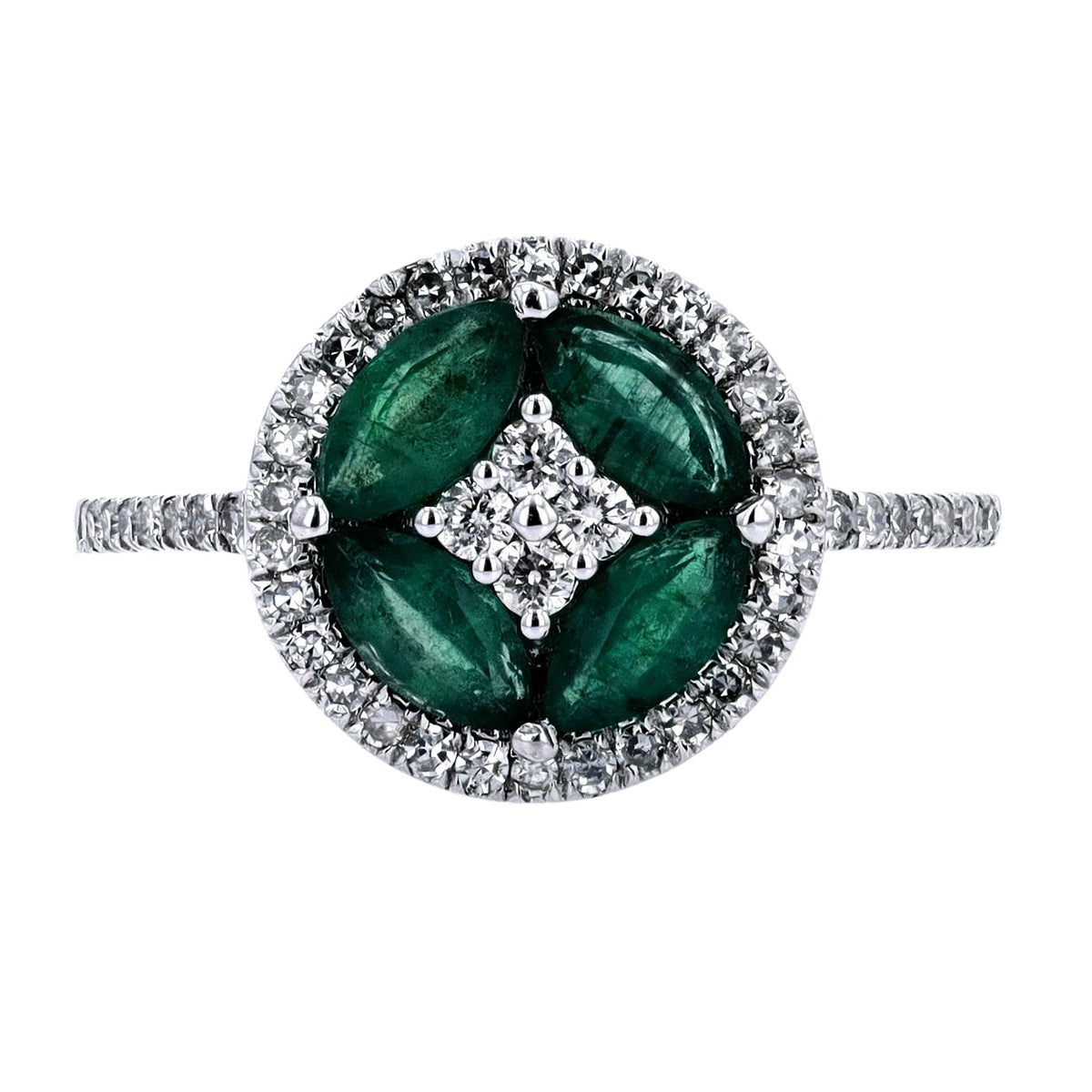 14K Gemstone Halo Ring<p><strong>More Colors Available</p></strong>