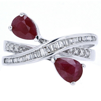 14K Gemstone Bypass Ring<p><strong>More Colors Available</p></strong>
