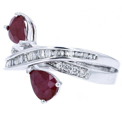 14K Gemstone Bypass Ring<p><strong>More Colors Available</p></strong>