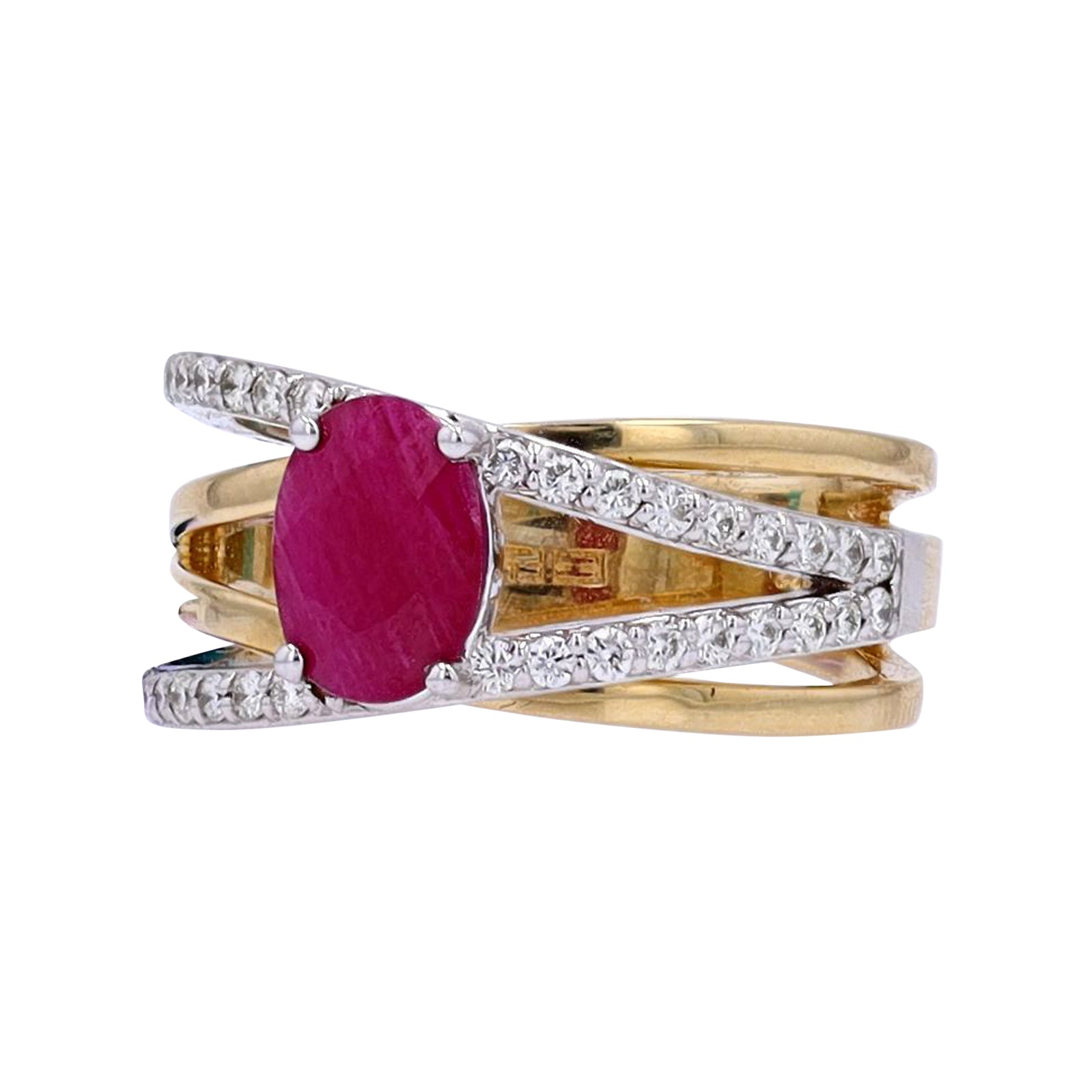 14K EFFY TT 1.42 CT Ruby Ring