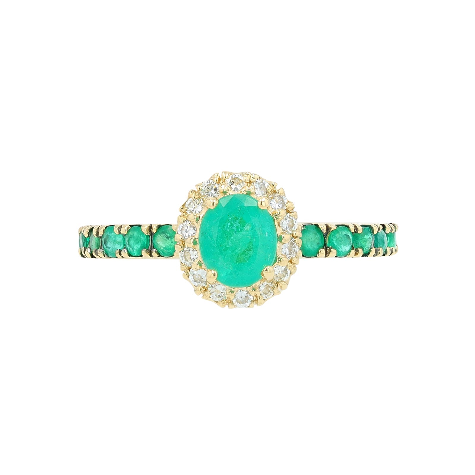 14K YG EFFY 1.29 CT Emerald Ring