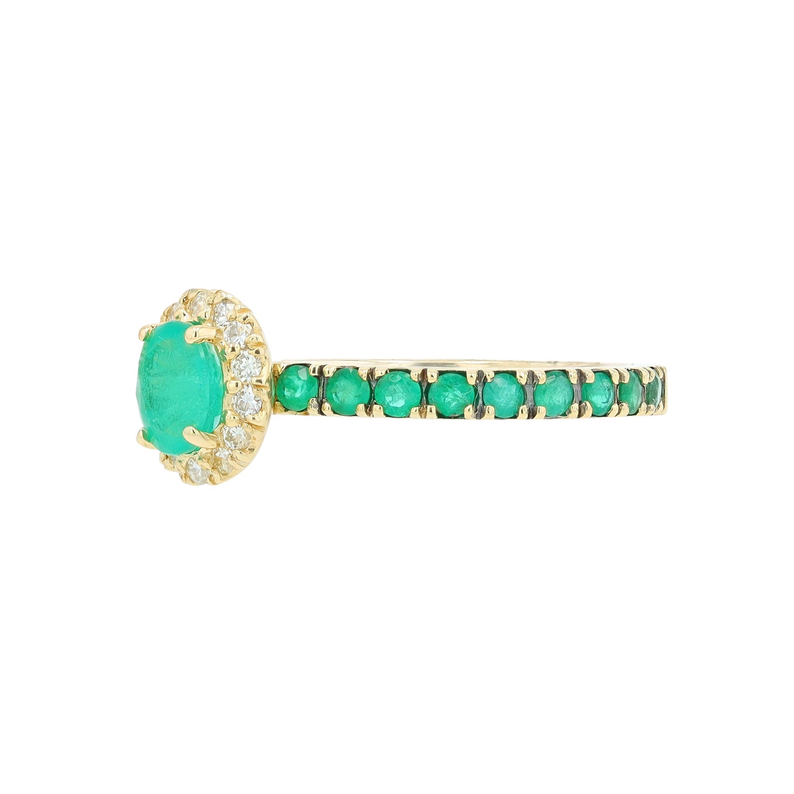 14K YG EFFY 1.29 CT Emerald Ring