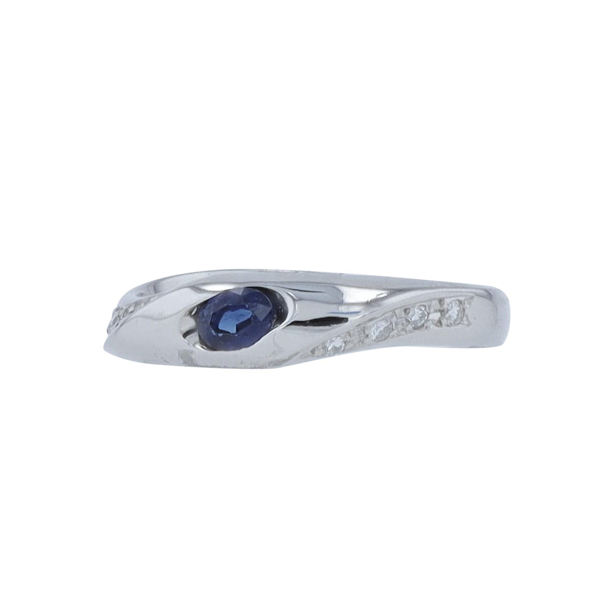Platinum 0.30 CT Sapphire Center Ring