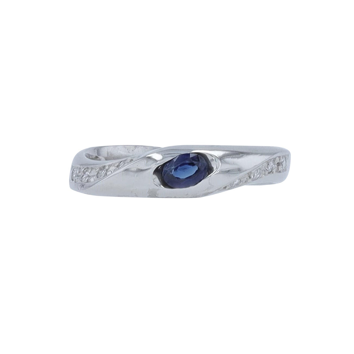 Platinum 0.30 CT Sapphire Center Ring