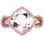 14K RG EFFY Cushion Cut Morganite Ring