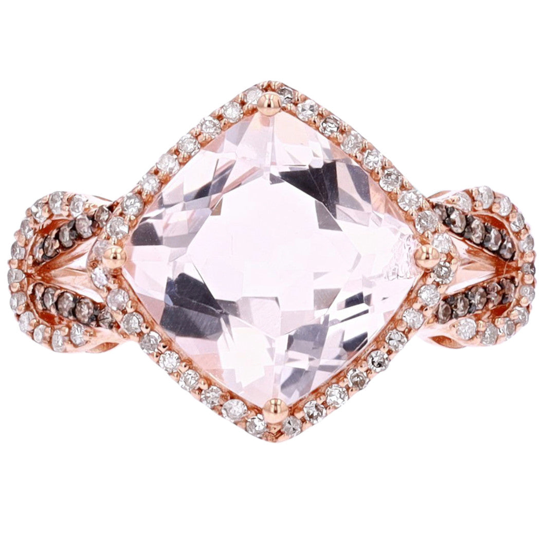 14K RG EFFY Cushion Cut Morganite Ring