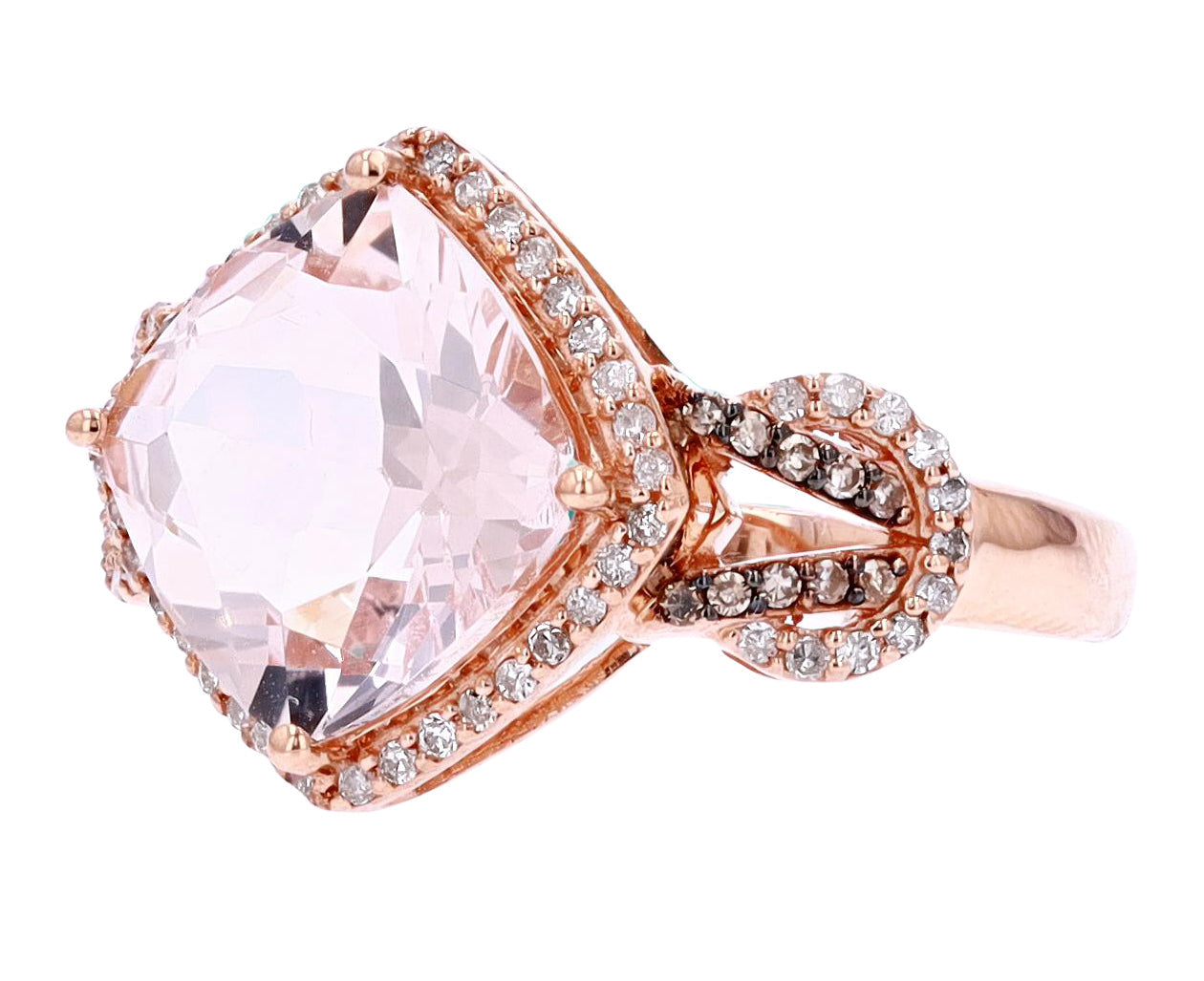 14K RG EFFY Cushion Cut Morganite Ring