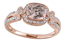 14K EFFY RG 1.15 CT Morganite Center Ring
