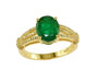 14K EFFY YG 2.14 CT Emerald Oval  Ring