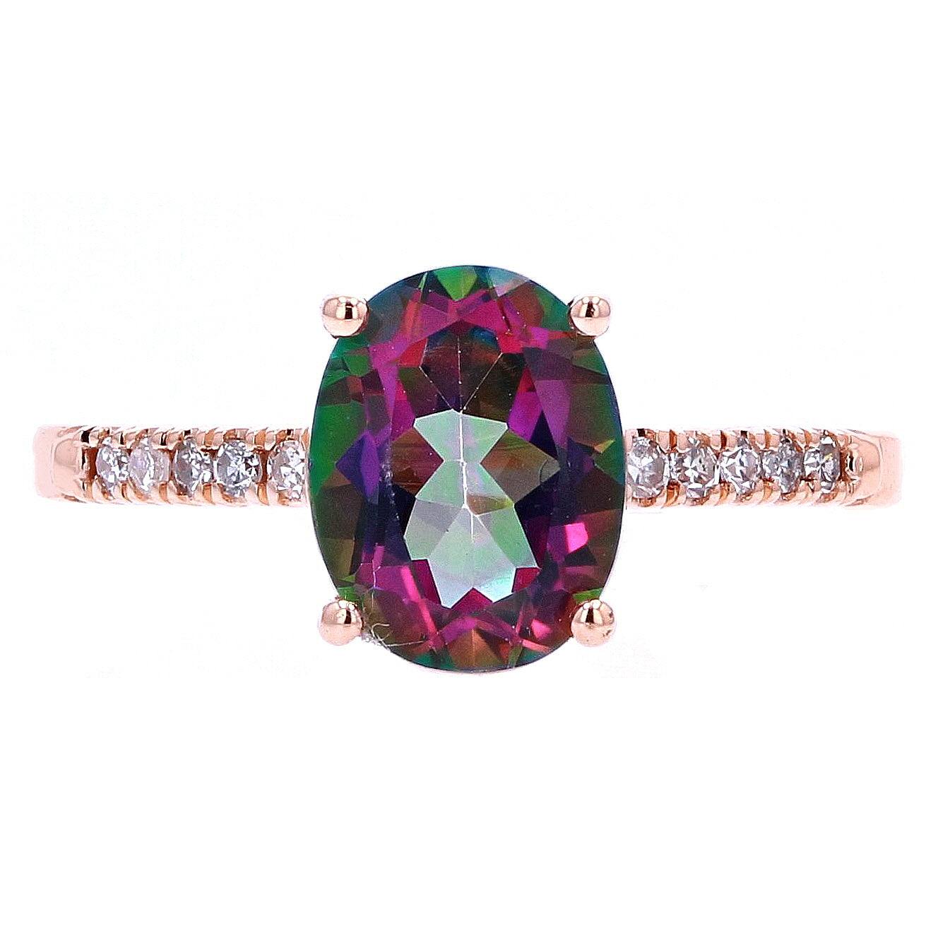 14K Oval Birthstone Rings<p><strong>More Colors Available</p></strong>