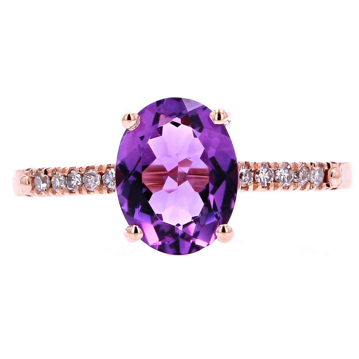 14K Oval Birthstone Rings<p><strong>More Colors Available</p></strong>
