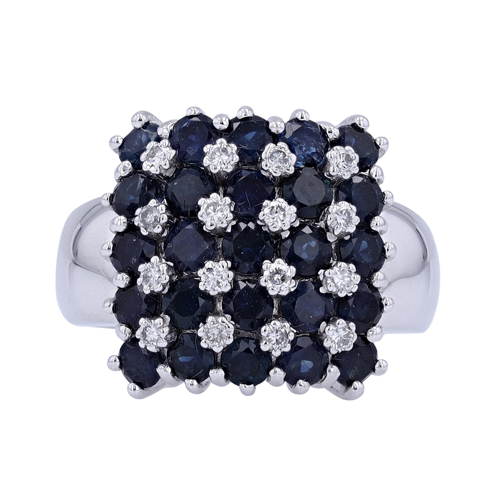 14K EFFY WG Sapphire & Diamond Checkerboard Ring<p><strong>$739</p></strong>