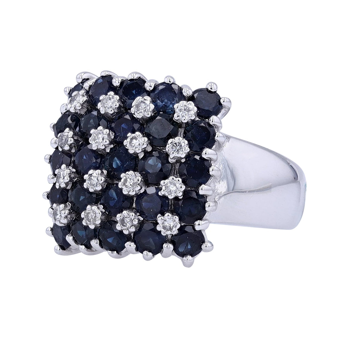 14K EFFY WG Sapphire & Diamond Checkerboard Ring<p><strong>$739</p></strong>
