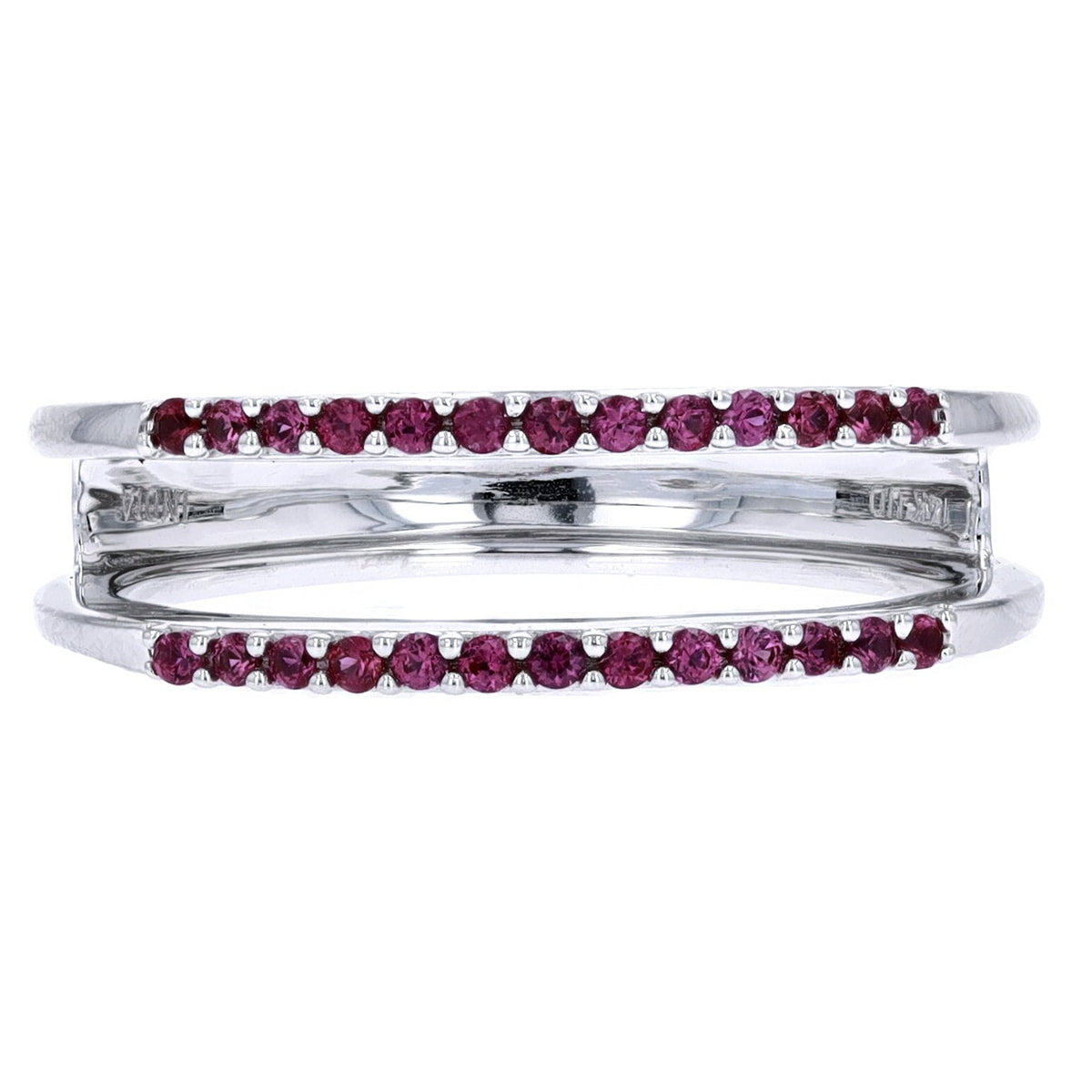 14K WG Gemstone Split Band Ring<p><strong>More Colors Available</p></strong>