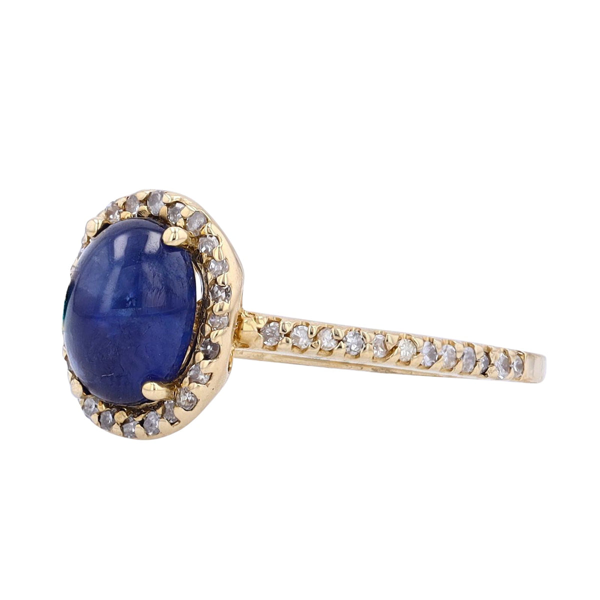 14K EFFY YG Cabochon Sapphire Ring