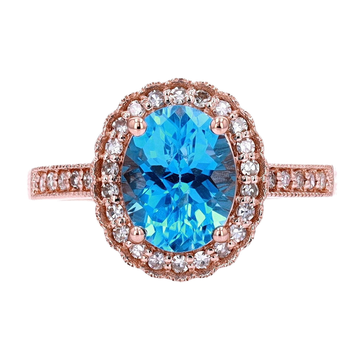 14K Oval Gemstone Ring<p><strong>More Colors Available</p></strong>