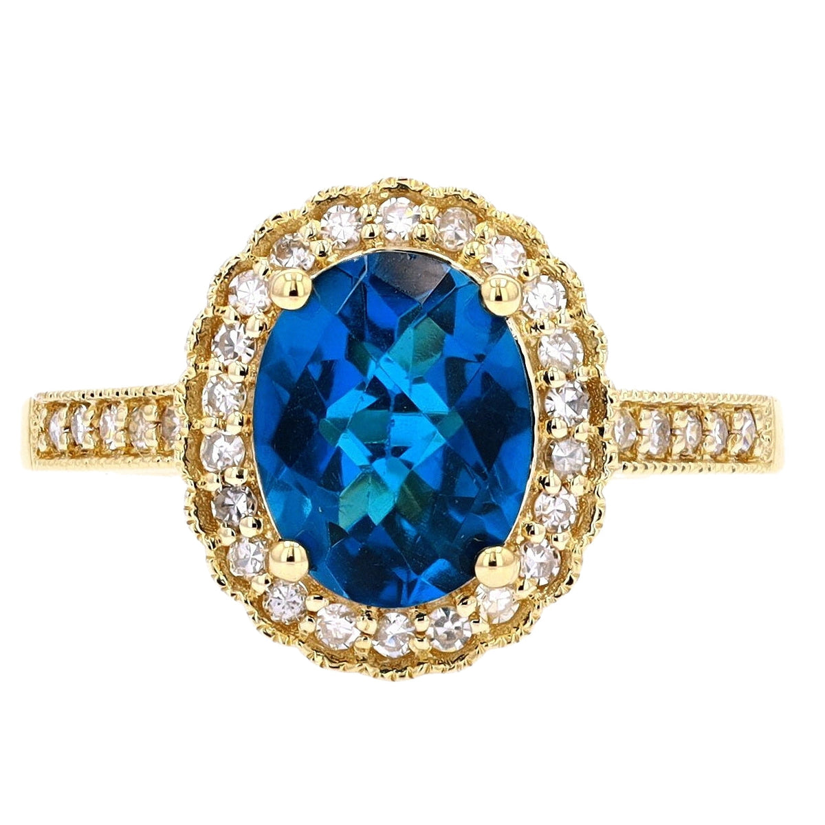 14K Oval Gemstone Ring<p><strong>More Colors Available</p></strong>