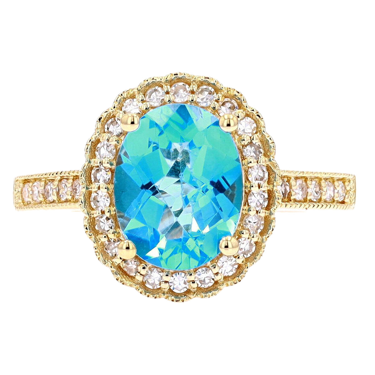 14K Oval Gemstone Ring<p><strong>More Colors Available</p></strong>