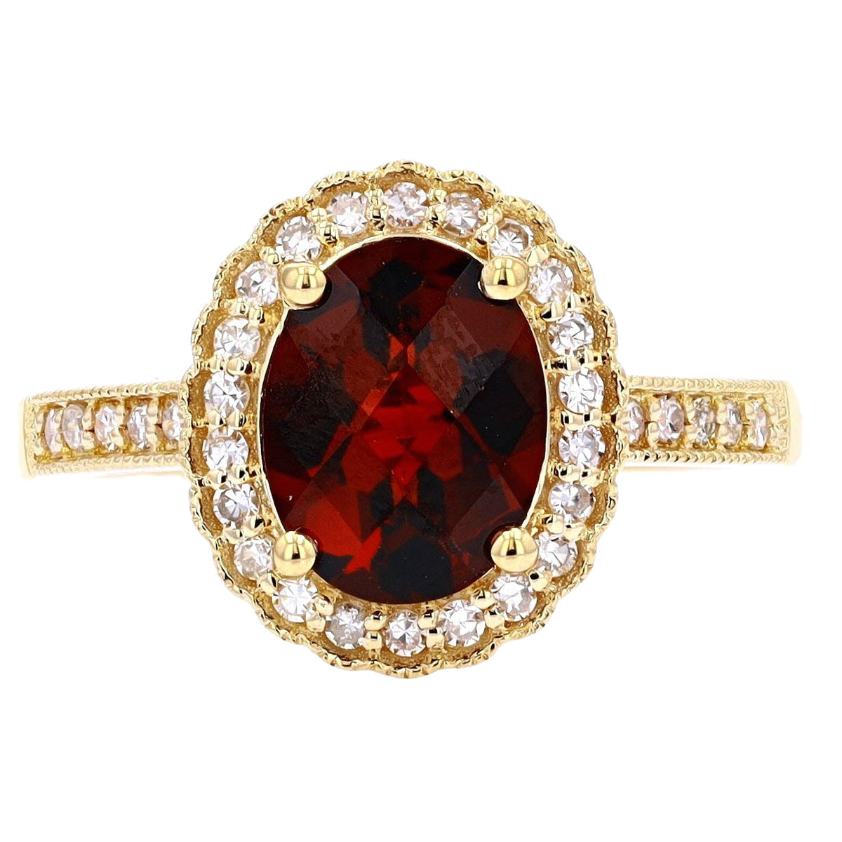 14K Oval Gemstone Ring<p><strong>More Colors Available</p></strong>