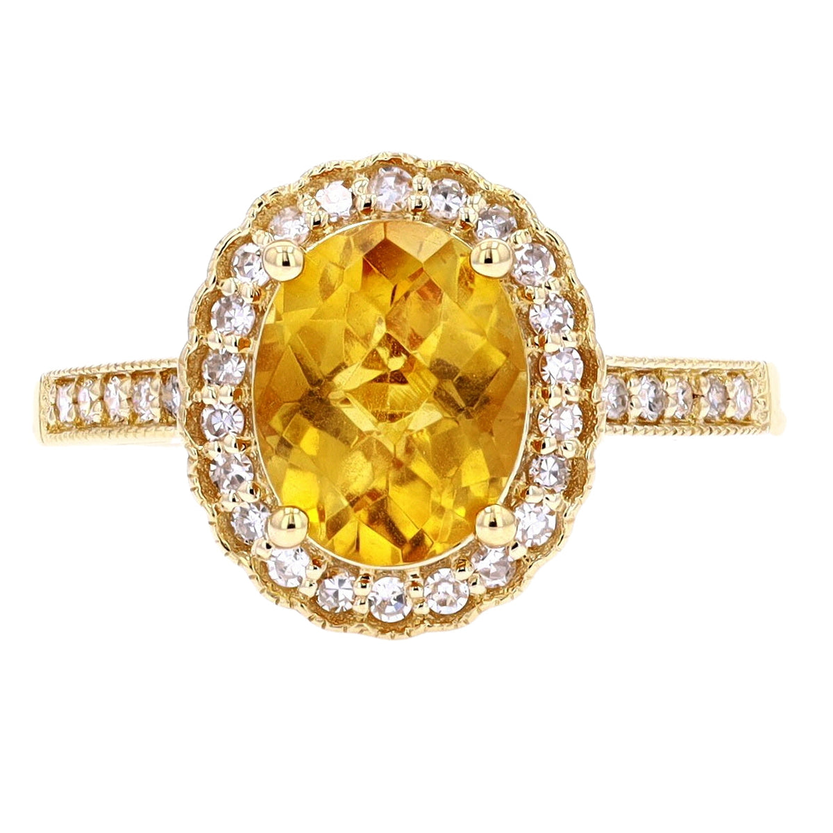 14K Oval Gemstone Ring<p><strong>More Colors Available</p></strong>