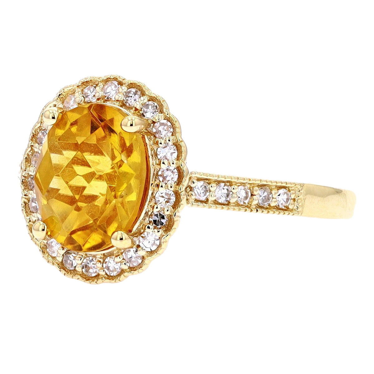 14K Oval Gemstone Ring<p><strong>More Colors Available</p></strong>
