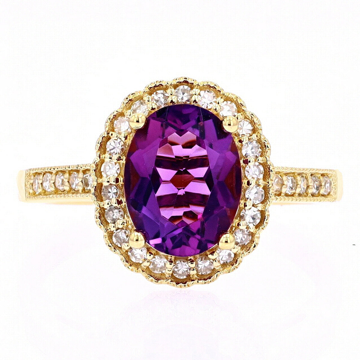 14K Oval Gemstone Ring<p><strong>More Colors Available</p></strong>