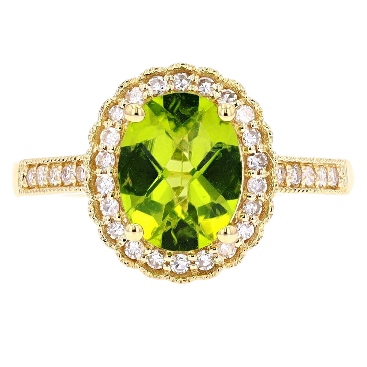14K Oval Gemstone Ring<p><strong>More Colors Available</p></strong>