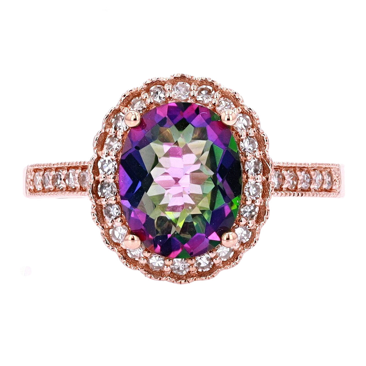 14K Oval Gemstone Ring<p><strong>More Colors Available</p></strong>