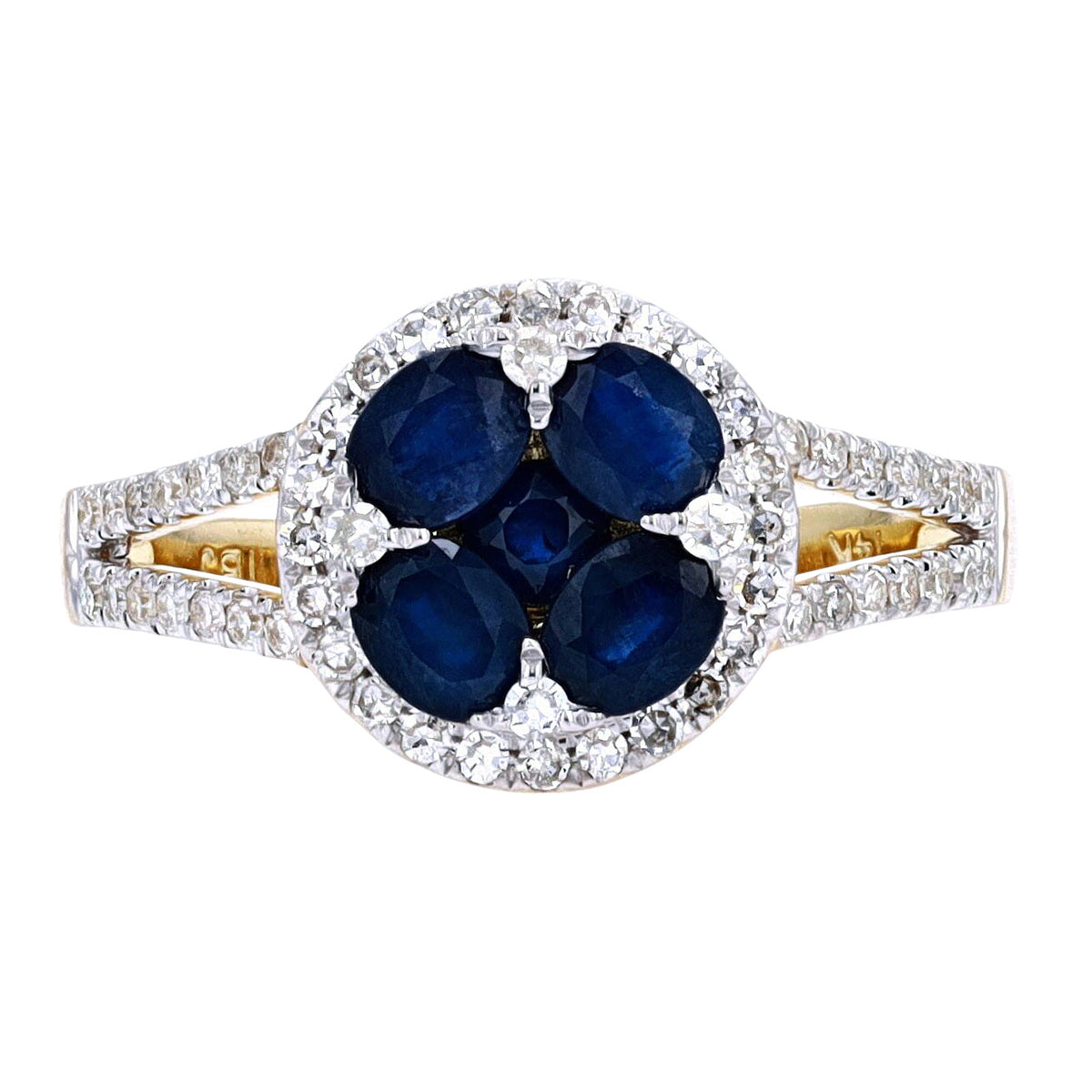 14K YG Gemstone Center Ring<p><strong>More Colors Available</p></strong>