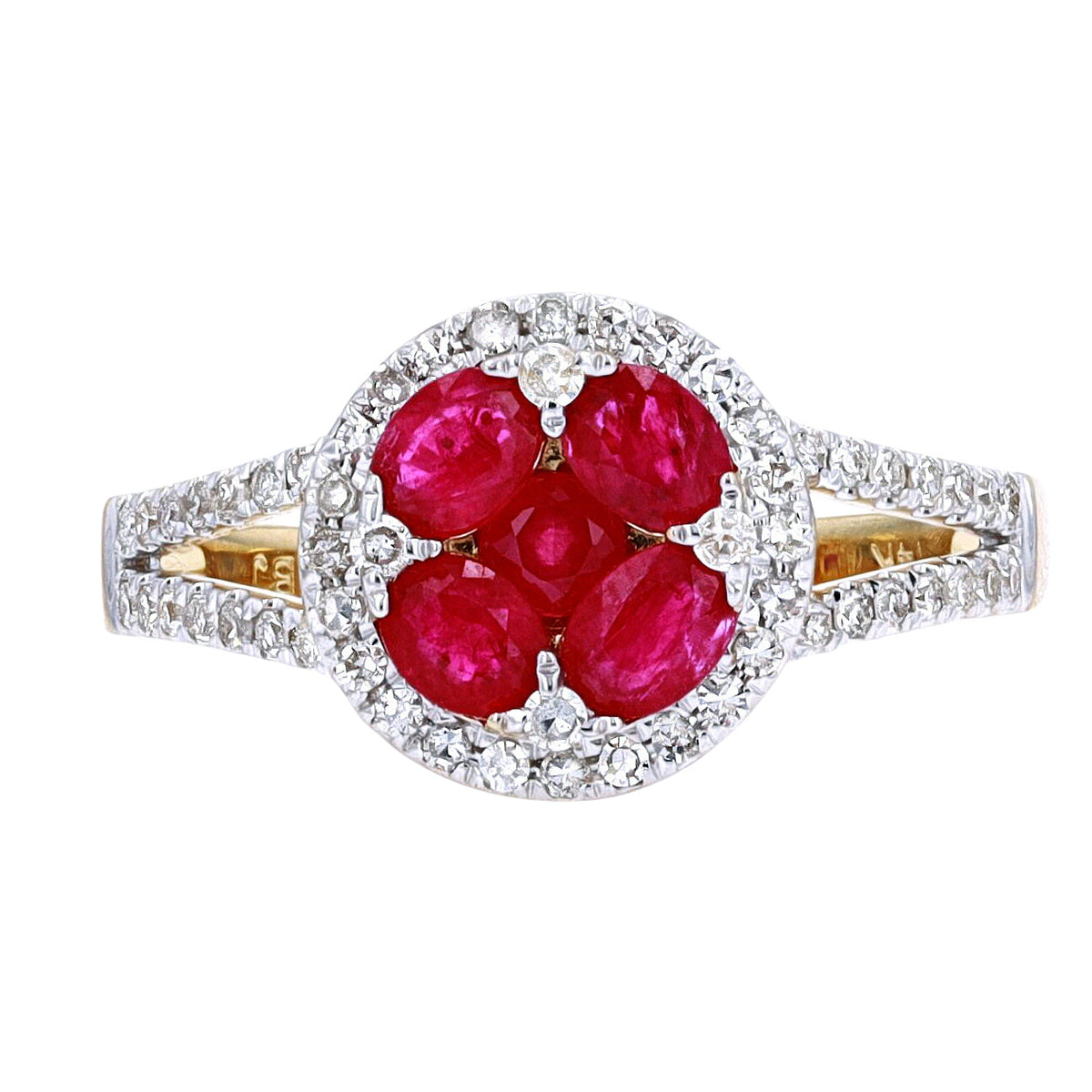 14K YG Gemstone Center Ring<p><strong>More Colors Available</p></strong>