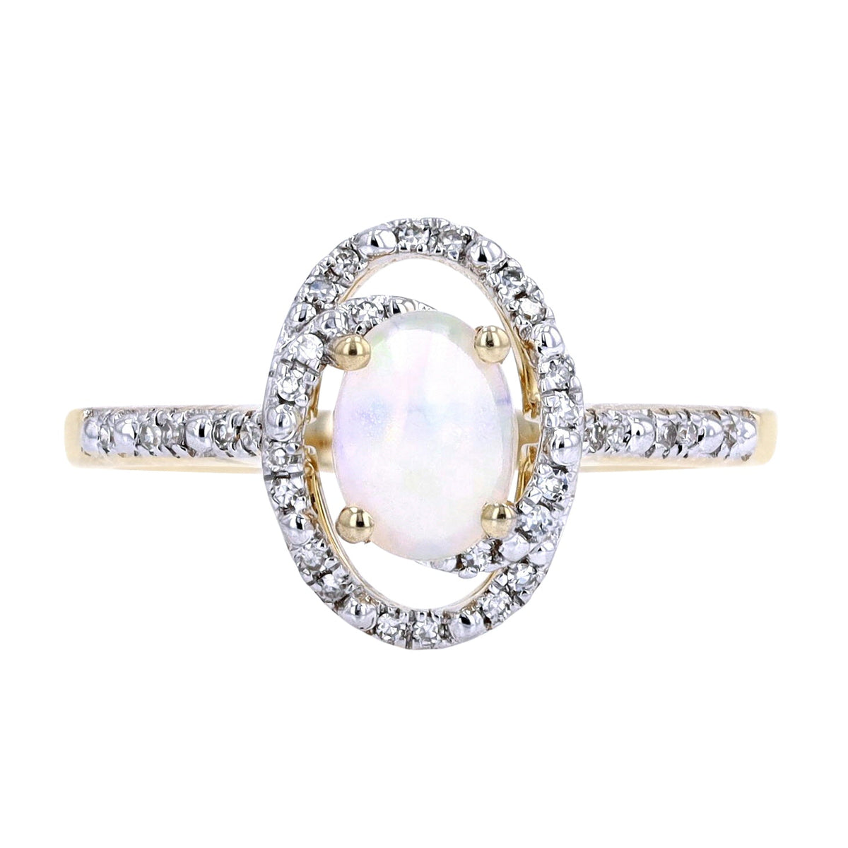 14K Oval Gemstone Center Ring<p><strong>More Colors Available</p></strong>