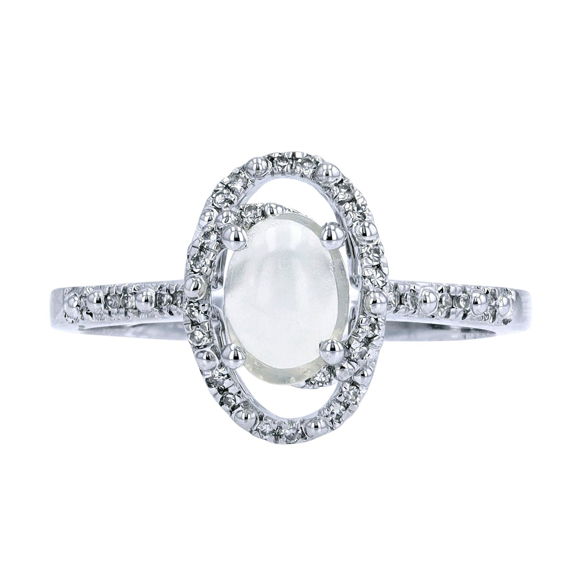 14K Oval Gemstone Center Ring<p><strong>More Colors Available</p></strong>