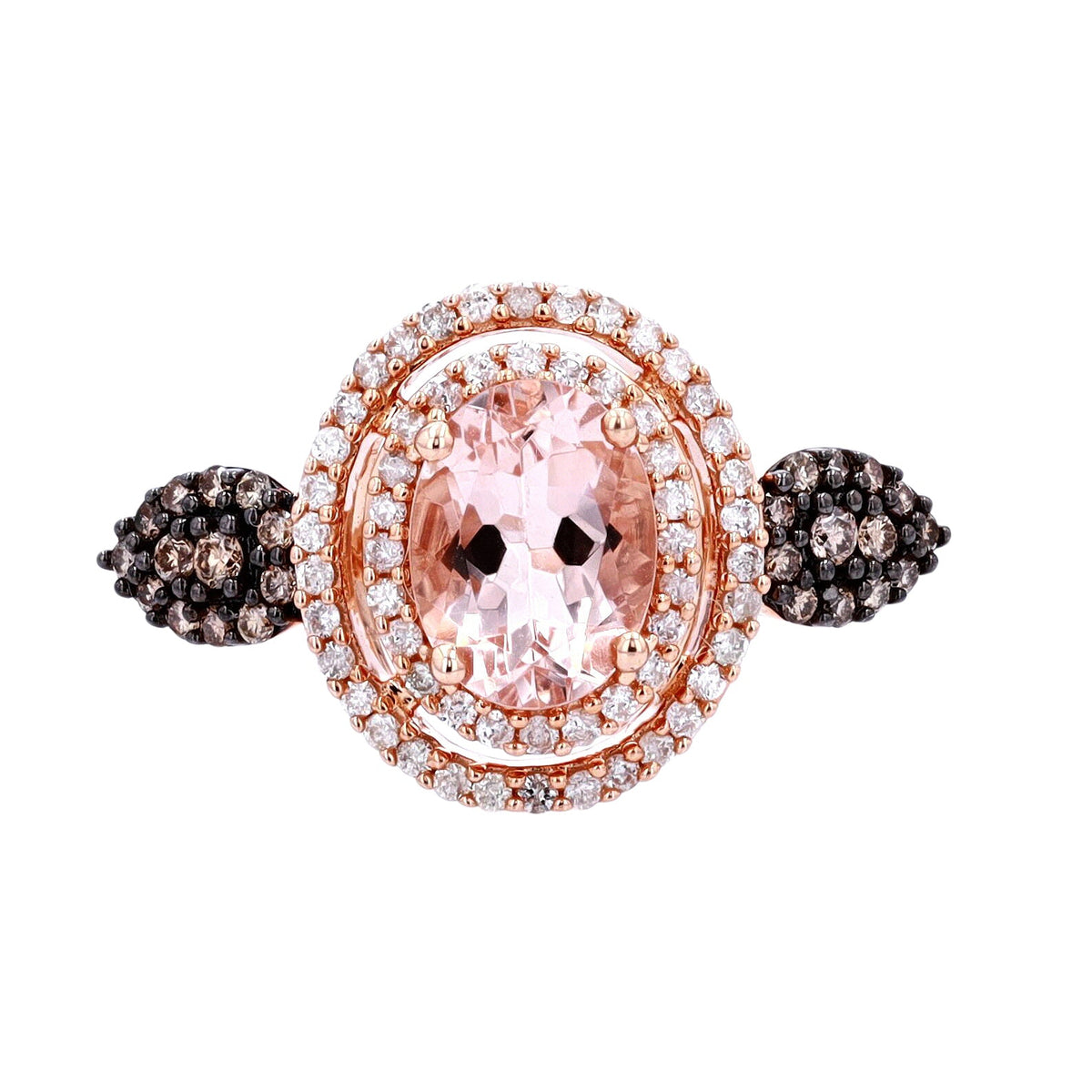 14K RG Oval Morganite Ring