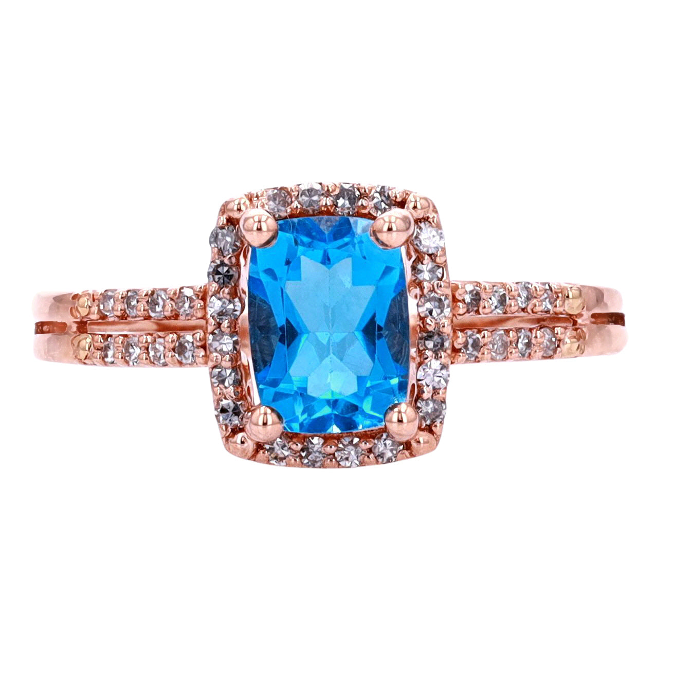 14K Birthstone Halo Rings<p><strong>More Colors Available</p></strong>