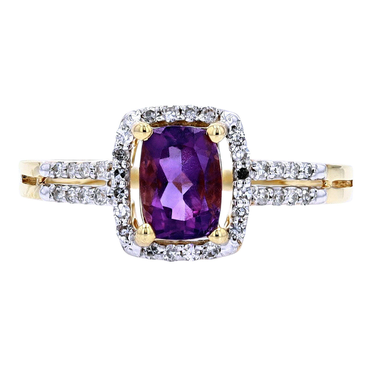 14K Birthstone Halo Rings<p><strong>More Colors Available</p></strong>