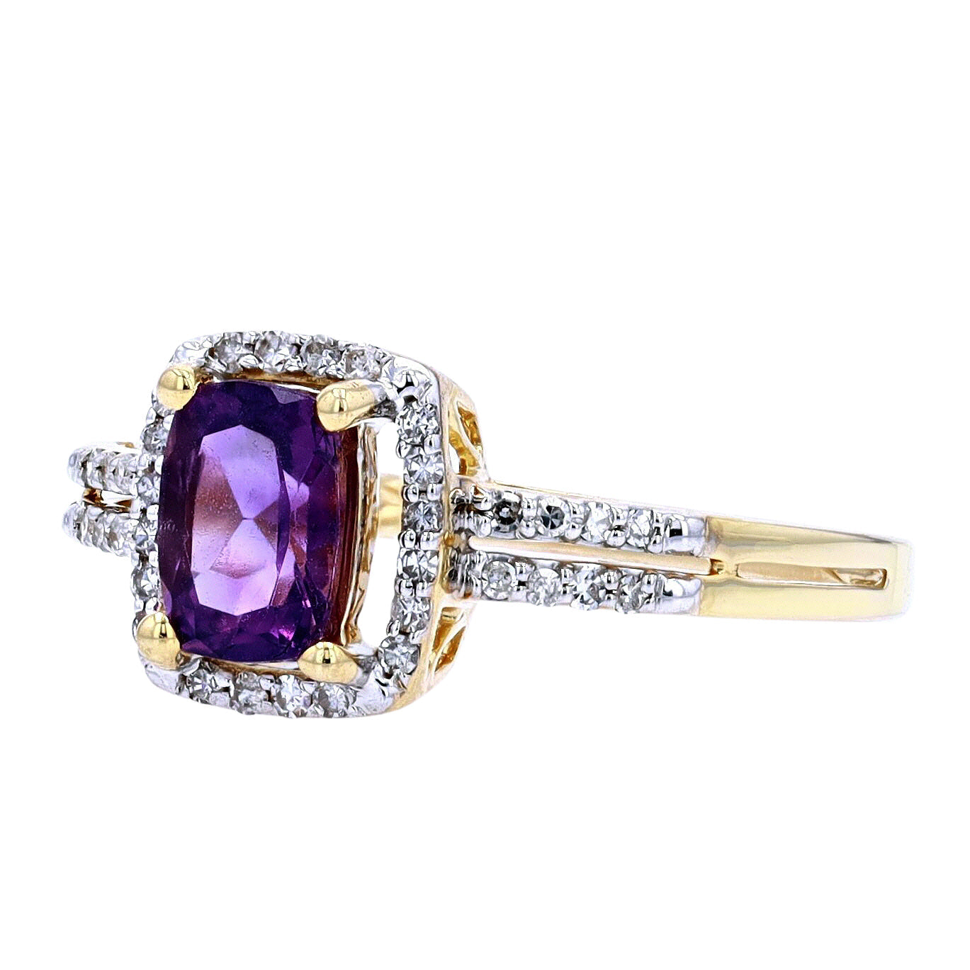 14K Birthstone Halo Rings<p><strong>More Colors Available</p></strong>