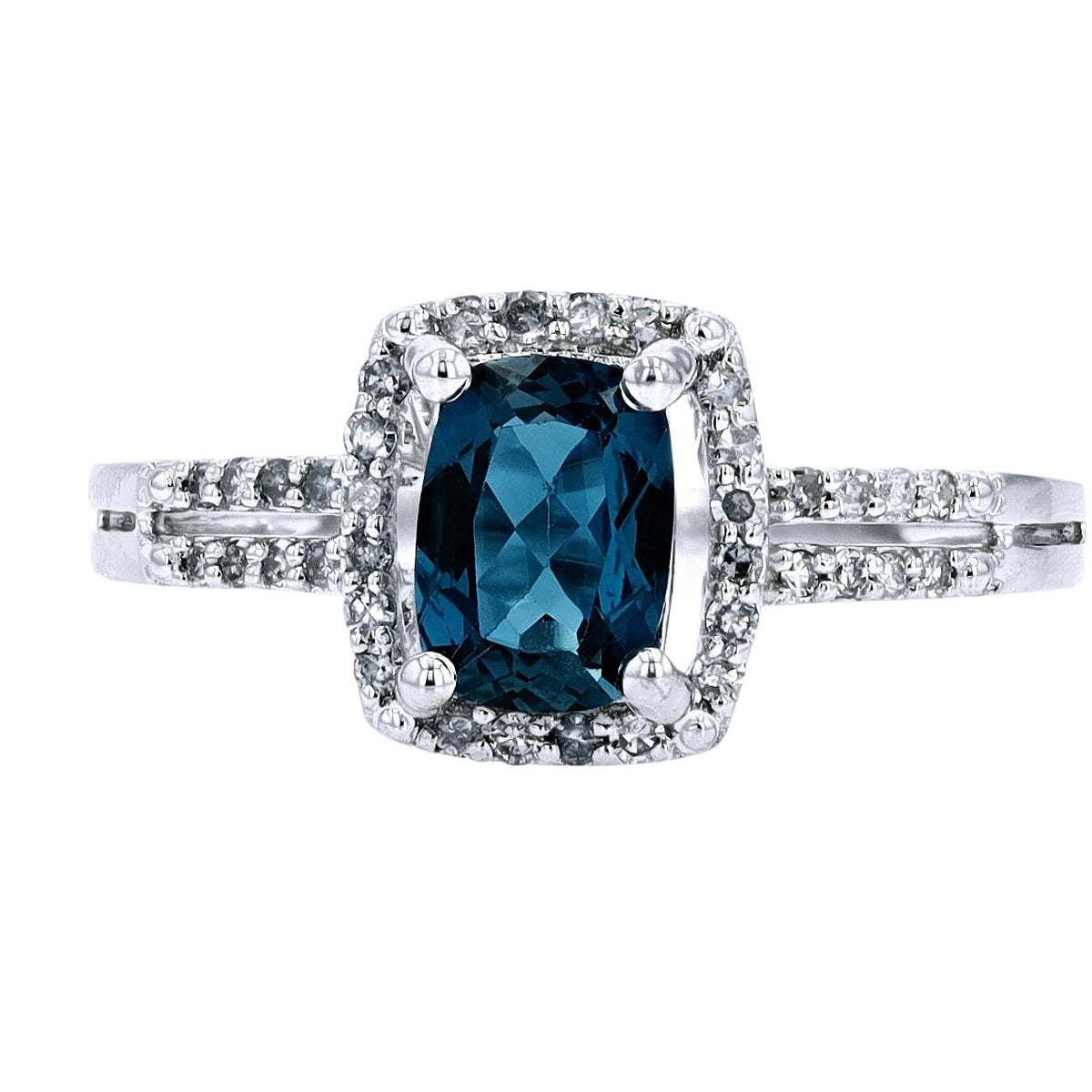 14K Birthstone Halo Rings<p><strong>More Colors Available</p></strong>